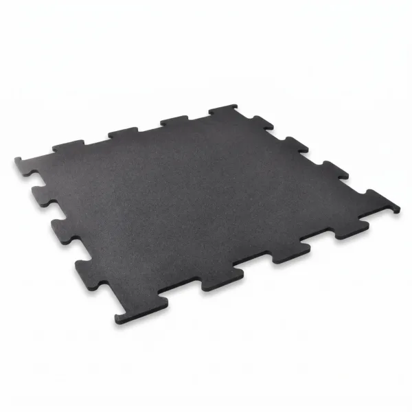 Gumová podlaha puzzle - černá